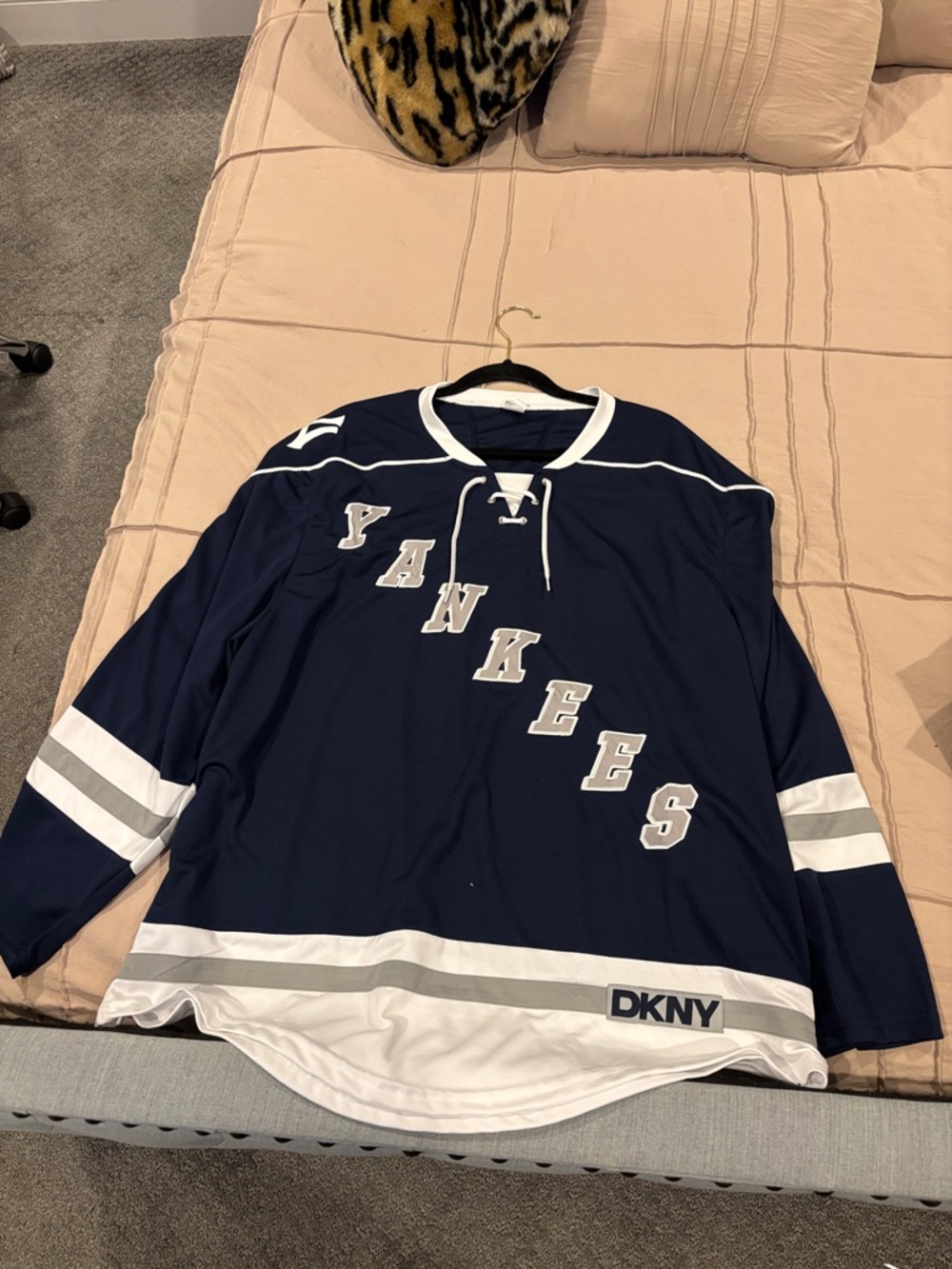 White Yankees Hockey Jersey Giveaway Night 25’